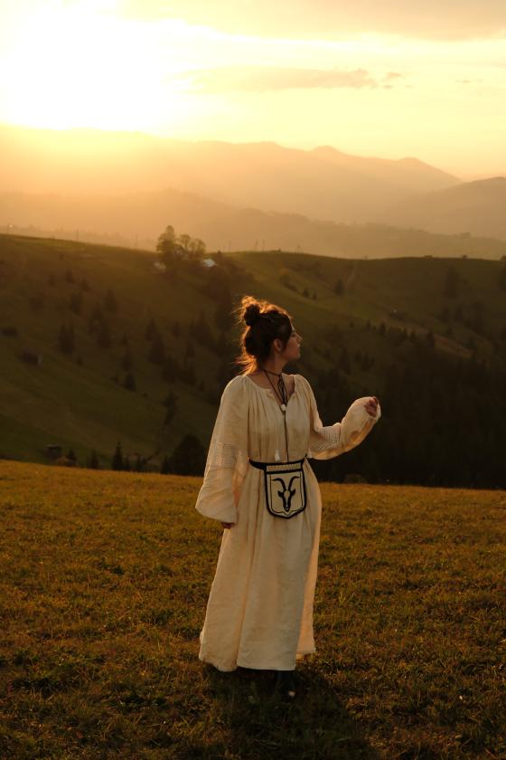 Сорочка лляна довга