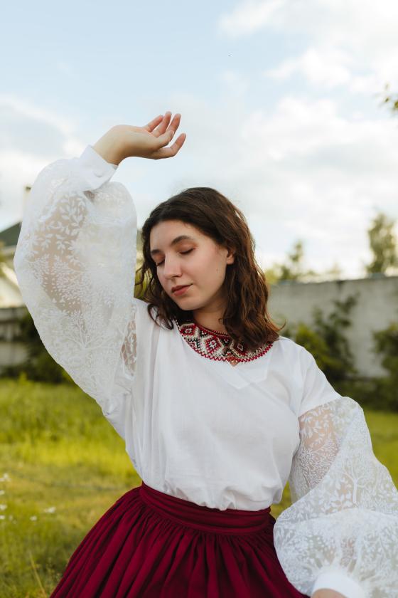 Сорочка з декорованими рукавами (XS)