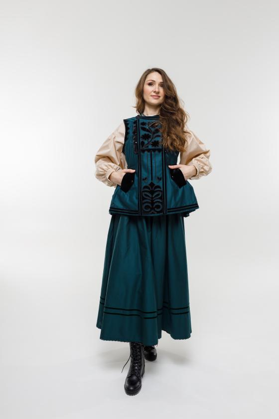 Двостороння спідниця з кокеткою