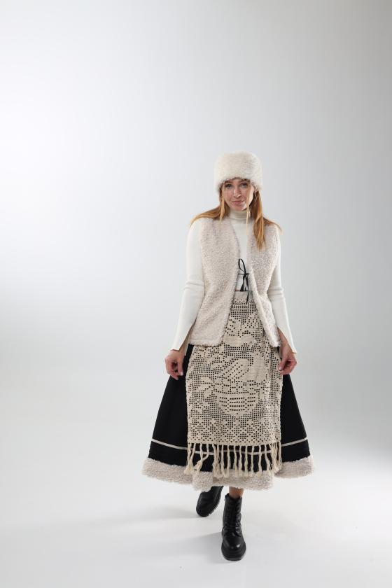 Фартушок Пташки, філейне плетіння