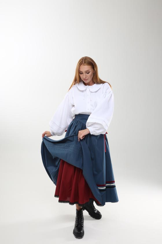 Спідниця двостороння з кокеткою з боковим шнуруванням (Індивідуальне пошиття) Спідниця двостороння з кокеткою з боковим шнуруванням (Індивідуальне пошиття)