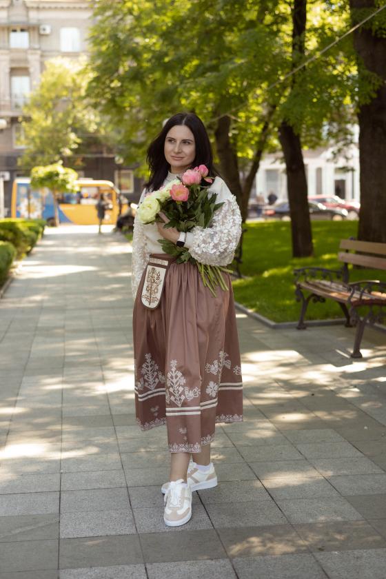 Спідниця одностороння з вибійкою