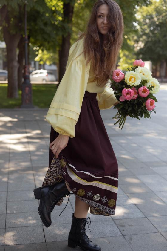 Спідниця одностороння з вибійкою