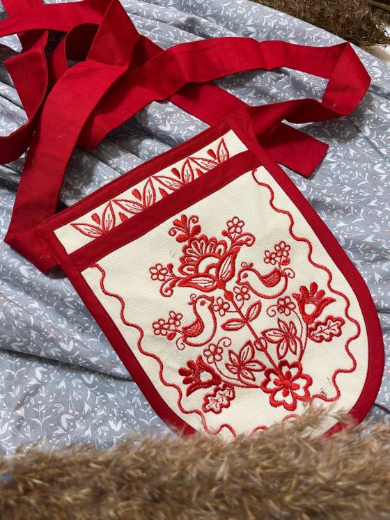 Кишеня Берегиня-дерево життя червоне на світлому