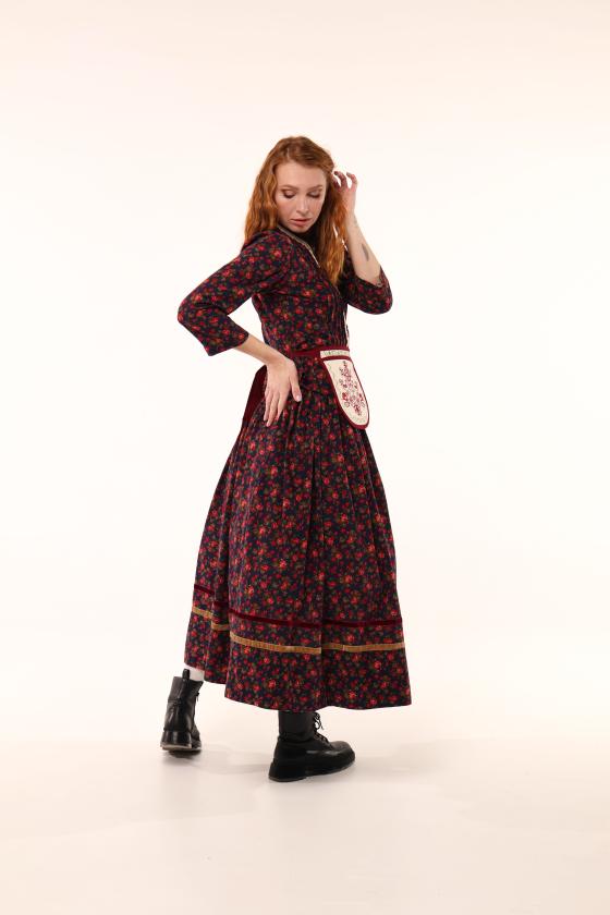 Спідниця лляна у квіточку (Індивідуальне пошиття)