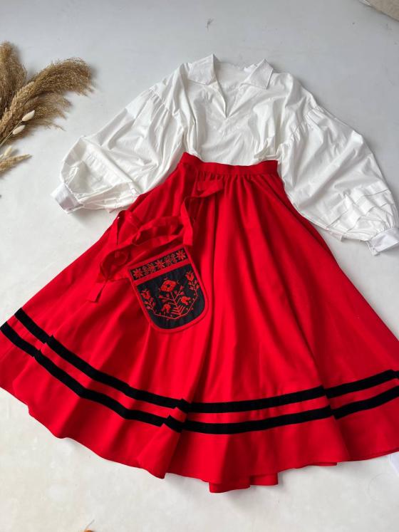 Спідниця одностороння червона