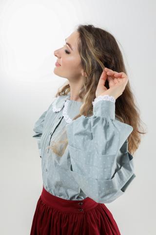 Сорочка сіра, горох (M) Сорочка сіра, горох (M)