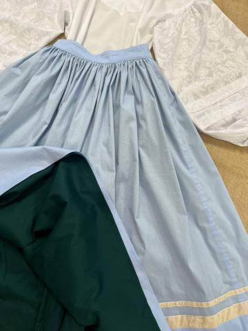 Спідниця двостороння, блакитна/зелена (Індивідуальне пошиття)