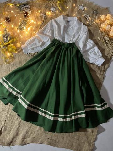 Спідниця одностороння зелена