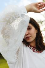 Сорочка з декорованими рукавами (XS)