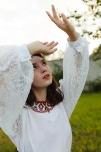 Сорочка з декорованими рукавами (XS)