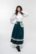 Двостороння спідниця на рівному поясі бордо/зелена (Індивідуальне пошиття) Двостороння спідниця на рівному поясі бордо/зелена (Індивідуальне пошиття)