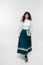 Двостороння спідниця на рівному поясі бордо/зелена (Індивідуальне пошиття) Двостороння спідниця на рівному поясі бордо/зелена (Індивідуальне пошиття)