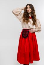 Спідниця двостороння на рівному поясі червона/чорна (Індивідуальне пошиття) Спідниця двостороння на рівному поясі червона/чорна (Індивідуальне пошиття)