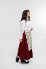 Двостороння спідниця на рівному поясі бордо/зелена (Індивідуальне пошиття) Двостороння спідниця на рівному поясі бордо/зелена (Індивідуальне пошиття)