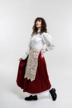 Двостороння спідниця на рівному поясі бордо/зелена (Індивідуальне пошиття) Двостороння спідниця на рівному поясі бордо/зелена (Індивідуальне пошиття)