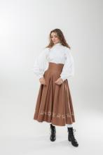 Двостороння спідниця з високим поясом з вибійкою (Індивідуальне пошиття) Двостороння спідниця з високим поясом з вибійкою (Індивідуальне пошиття)