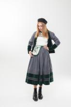 Спідниця з вовни з оксамитом (M)