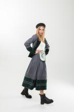 Спідниця з вовни з оксамитом (M)