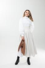 Двостороння спідниця з високим поясом з вибійкою (Індивідуальне пошиття) Двостороння спідниця з високим поясом з вибійкою (Індивідуальне пошиття)