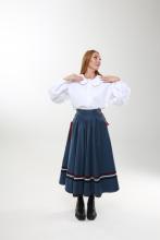 Спідниця двостороння з кокеткою з боковим шнуруванням (Індивідуальне пошиття) Спідниця двостороння з кокеткою з боковим шнуруванням (Індивідуальне пошиття)