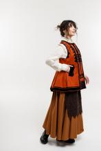 Спідниця з високим поясом коричнева