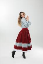 Двостороння спідниця, бордо/сіра (M) Двостороння спідниця, бордо/сіра (M)