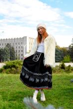 Спідниця одностороння з вибійкою індики