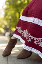 Спідниця з вибійкою одностороння бордова, 85 см довжина Спідниця з вибійкою одностороння бордова, 85 см довжина