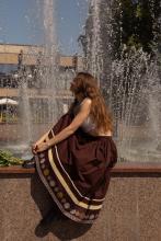 Спідниця одностороння з вибійкою