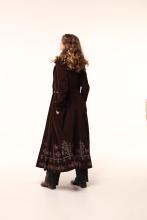 Сукня на запах коричнева з вибійкою (Індивідуальне пошиття)