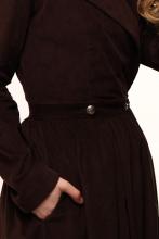 Сукня на запах коричнева з вибійкою (Індивідуальне пошиття)