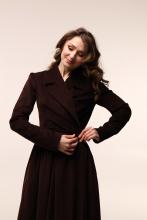 Сукня на запах коричнева з вибійкою (Індивідуальне пошиття)