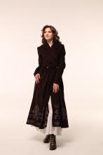 Сукня на запах коричнева з вибійкою (Індивідуальне пошиття)