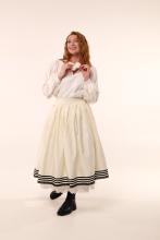 Спідниця Полтавка з чорними стрічками (Індивідуальне пошиття)