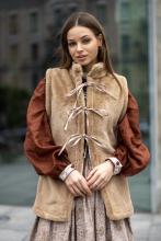 Двостороння жилетка, штучне хутро кролика