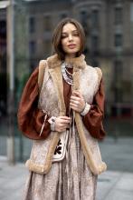 Двостороння жилетка, штучне хутро кролика