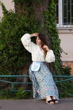 Спідниця одностороння, квітковий принт (Індивідуальне пошиття)