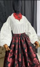 Сорочка батистова з квітами на рукавах (Індивідуальне пошиття)