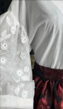 Сорочка батистова з квітами на рукавах (Індивідуальне пошиття)