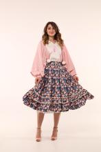 Сорочка з пишними рукавами та вишивкою, рожева (Індивідуальне пошиття)