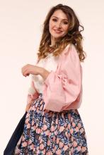 Сорочка з пишними рукавами та вишивкою, рожева (Індивідуальне пошиття)