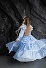 Сукня з мереживом блакитна (M)