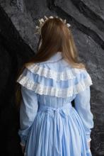 Сукня з мереживом блакитна (M)