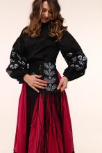 Сорочка з вибійкою, чорна (Індивідуальне пошиття)