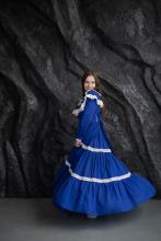 Сукня з  мереживом синя (M)