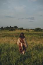 Довга сорочка з вибійкою льон/віскоза