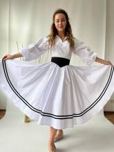 Пишна спідниця з кокеткою, біла