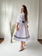 Пишна спідниця з кокеткою, біла