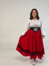 Спідниця одностороння червона